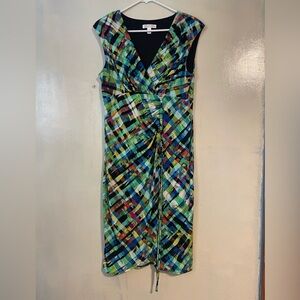 London times cap sleeve y2k artsy babydoll dress size 10 colorful phoebe